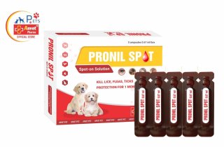 PRONIL SPOT -Ống 0,67 ml, hộp 5 ống -Th.uố.c nhỏ sống lưng diệt ve, ghẻ, bọ chét trên chó. thumbnail