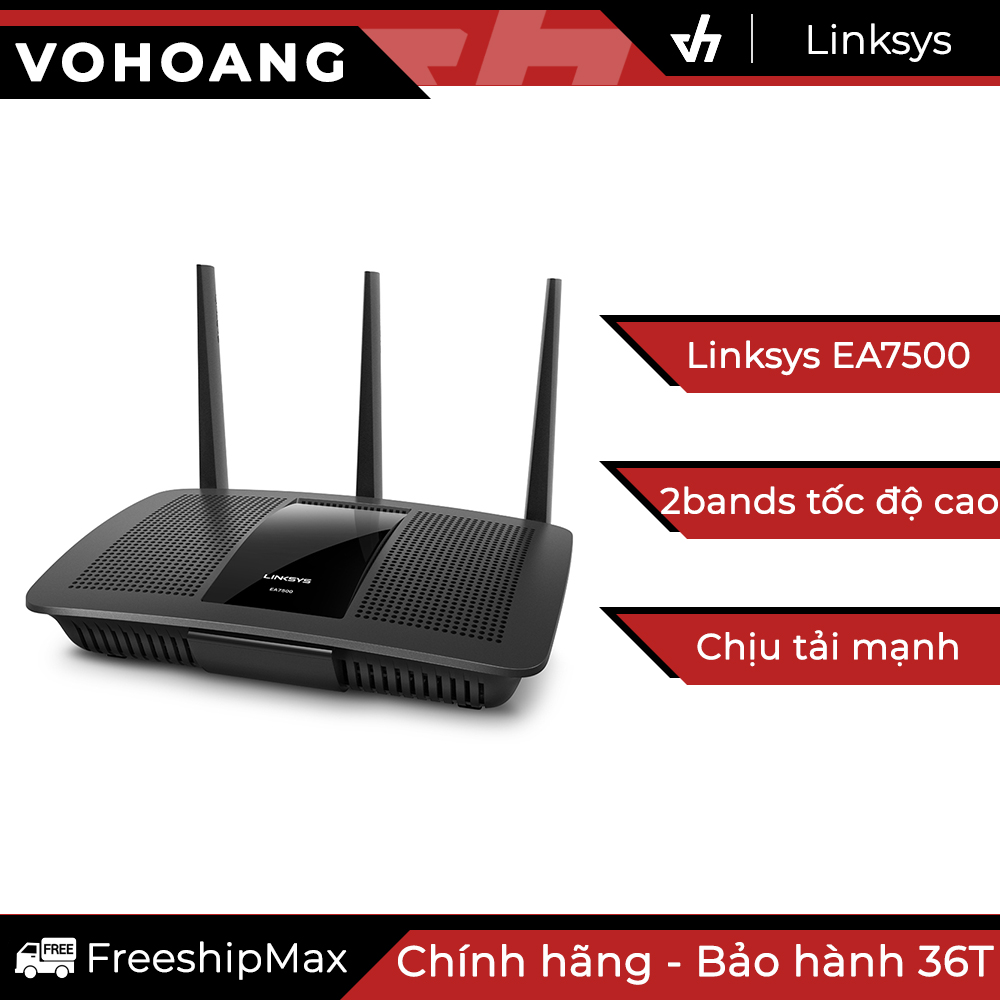 Router Wifi cao cấp Linksys EA7500 MaxStream AC1900 MU-MIMO