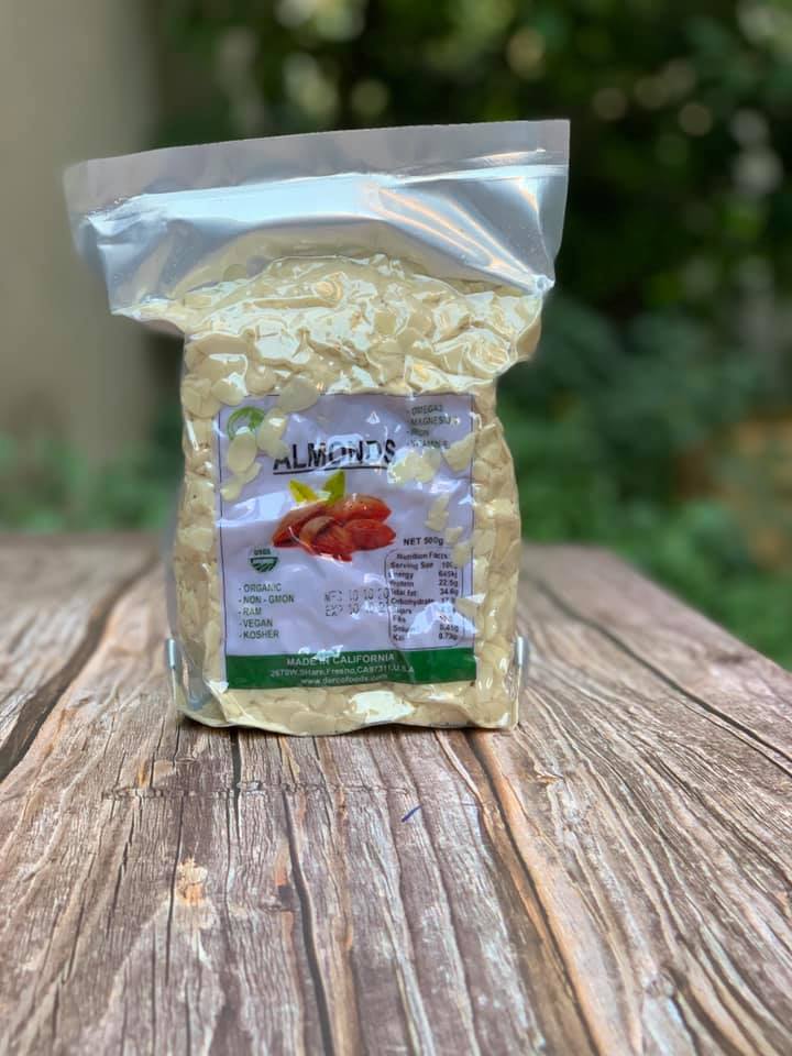 500gr Hạnh nhân thái lát - nhân hạnh nhân Mỹ