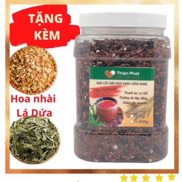 1kg Trà gạo lứt đậu đen xanh lòng rang mộc - thiện phát