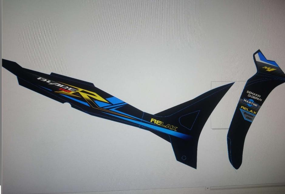Tem rời wave Blade dán xe đen