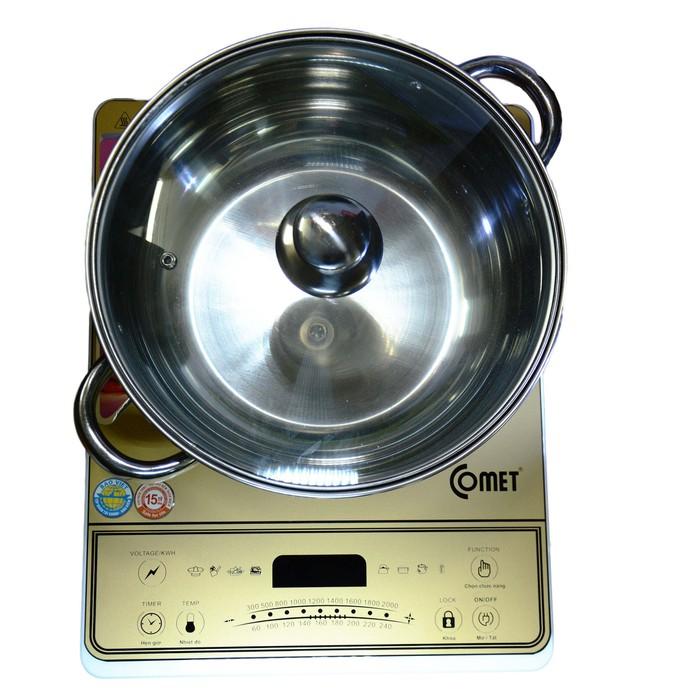 BẾP ĐIỆN TỪ COMET CM5456 CẢM ỨNG SIÊU MỎNG ( KÈM NỒI LẨU INOX )