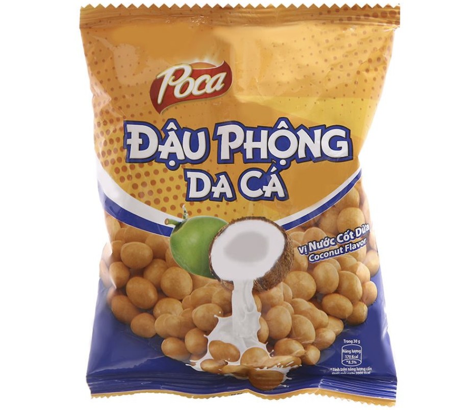 [Date 2/3/2023] Đậu phộng vị nước cốt dừa Poca nutz gói 90g