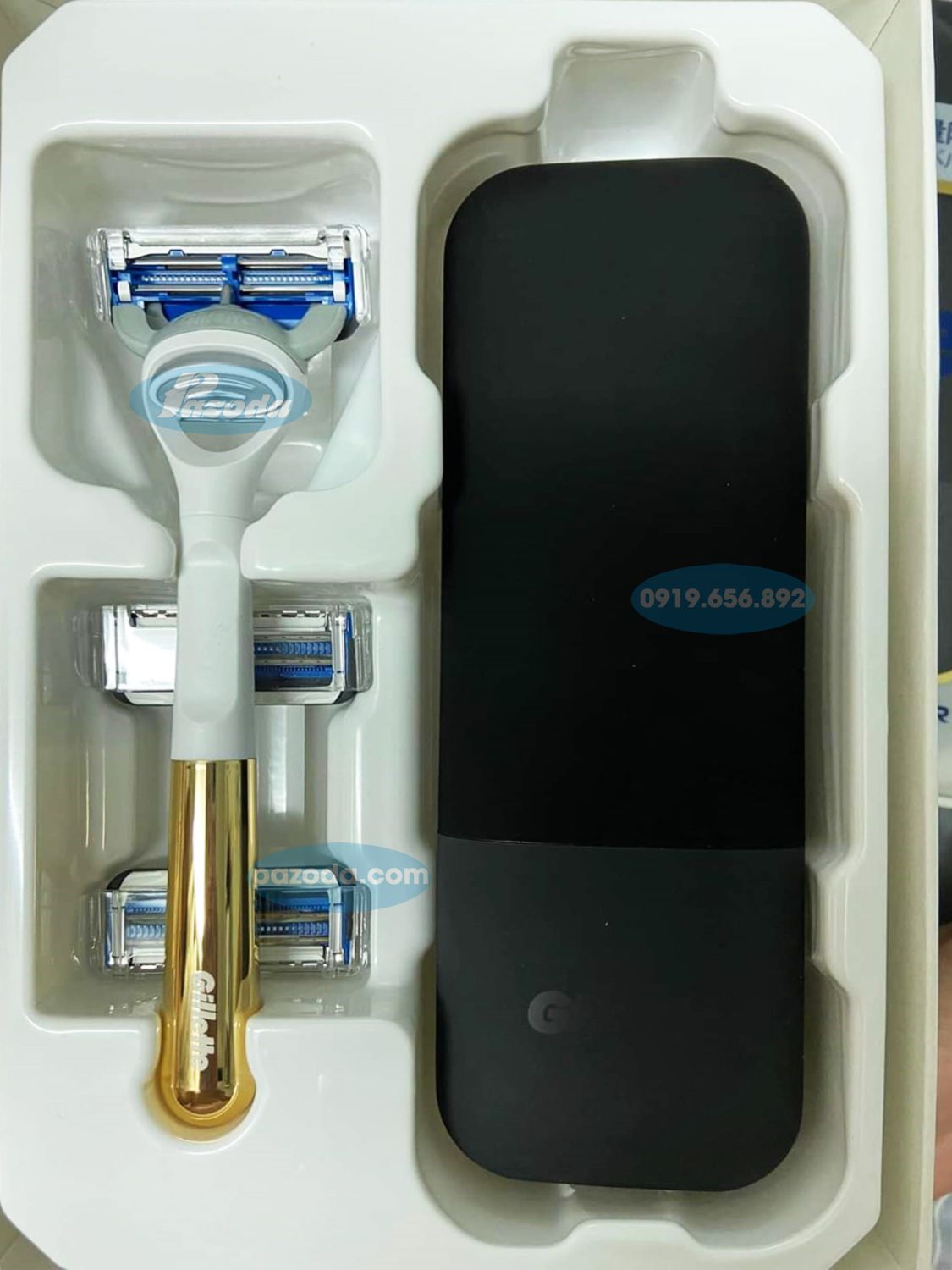 Dao cạo râu Gillette Skinguard Limited Edition (1 tay cầm và 3 đầu cạo tối ưu cho da nhạy cảm)