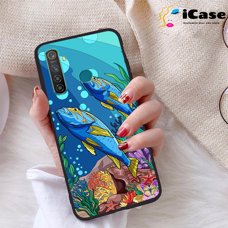 Ốp lưng Realme 5 Pro viền dẻo TPU BST Sea