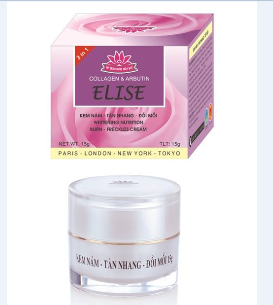 Kem Elise nám, tàn nhang, đồi mồi 15g