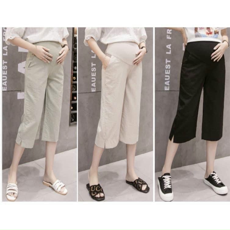 Quần bầu lửng có đáp bụng và chun chỉnh🌸Size từ S đến 2XL