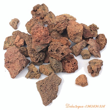 Đá nham thạch đỏ - đá lọc - vật liệu lọc hồ cá - size 2-4cm
