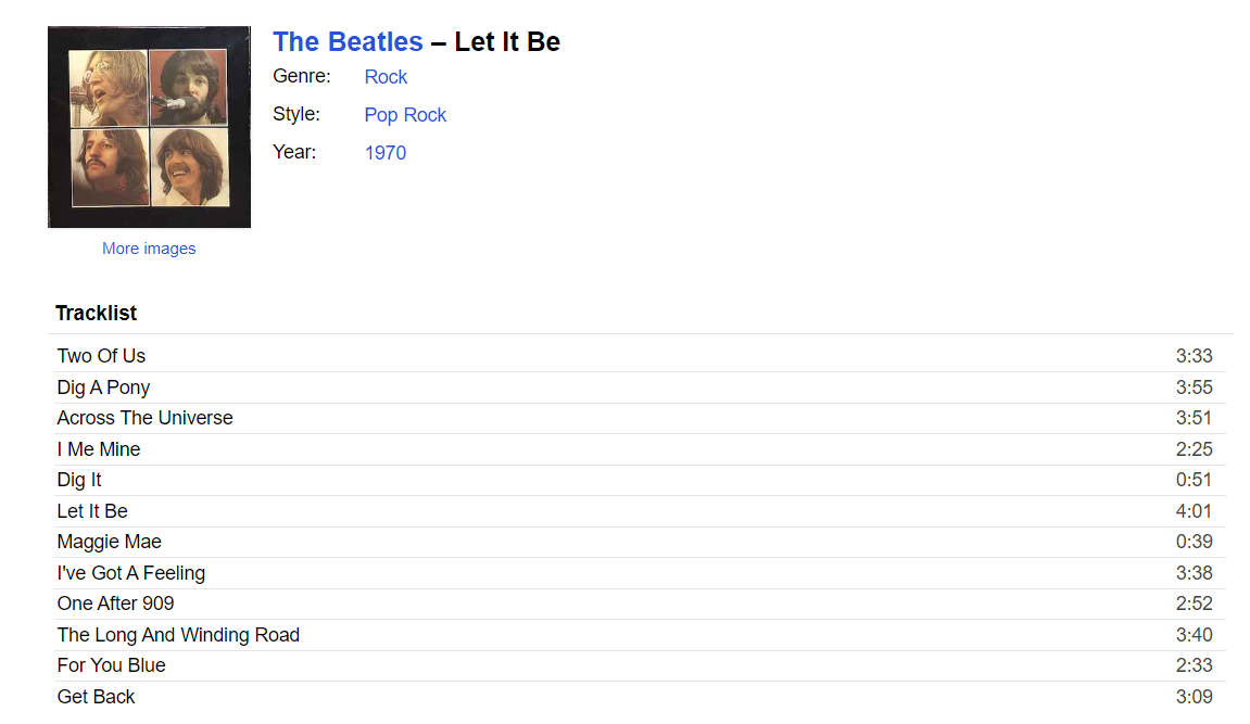 Đĩa Than (Vinyl) Album Let It Be - The Beatles