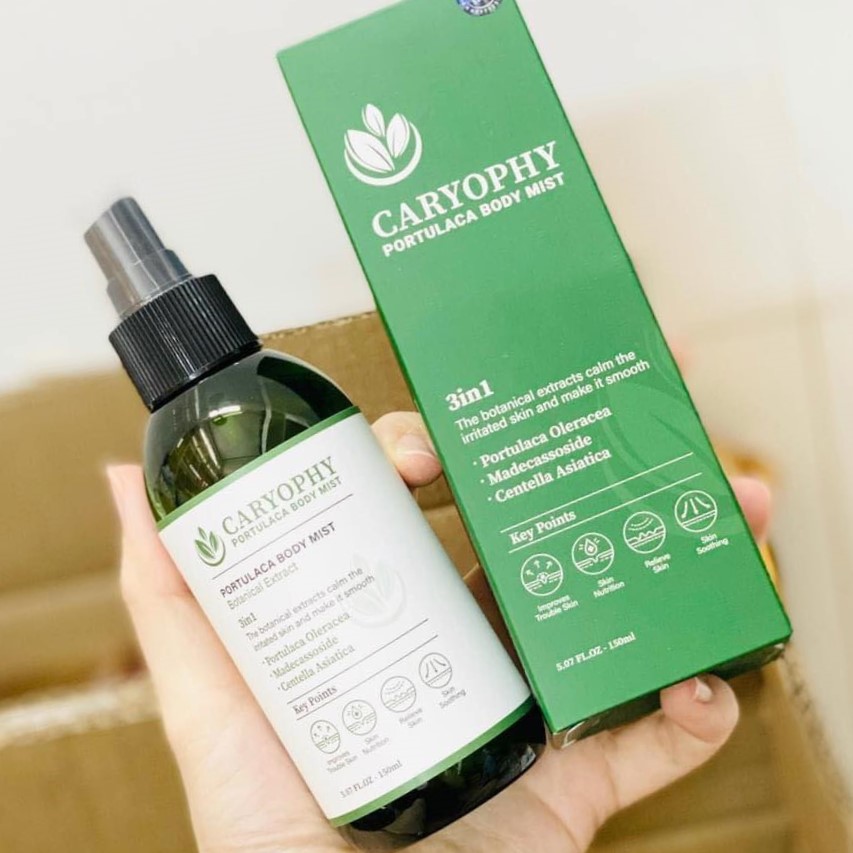 Xịt mụn lưng caryophy portulaca body mist 150ml