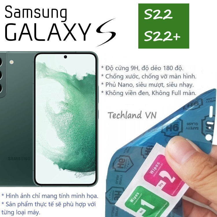 Cường Lực Phủ Nano Samsung S22 / S22+ / S22 Plus 5G - Trong Suốt, Không Full Màn, Không Viền Đen