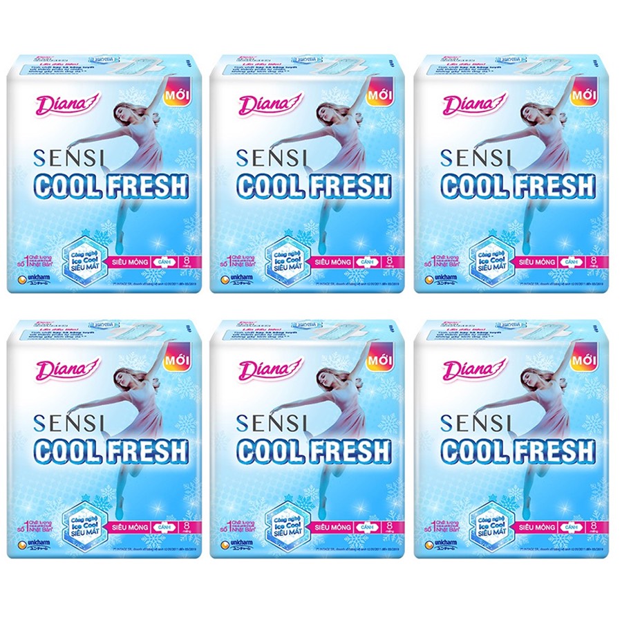 Diana sensi cool fresh có cánh 8 miếng