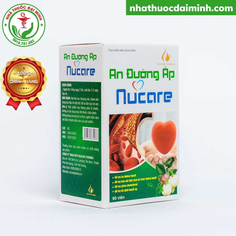 An Đường Áp Nucare Lọ 60 Viên