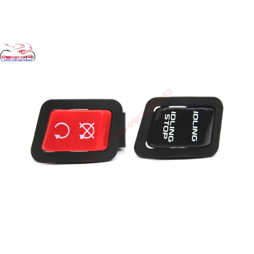 combo nút đề +idling stop màu đỏ 300i lắp SHVN2012-2019 sh2010