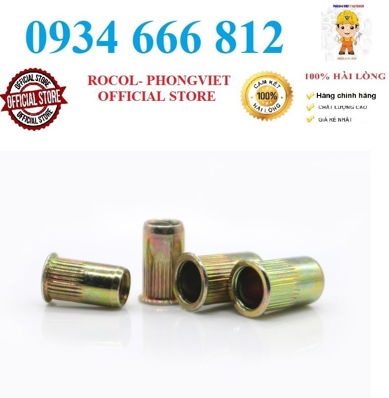 50c Ốc tán rút chân nhỏ M4, M5,M6,M8