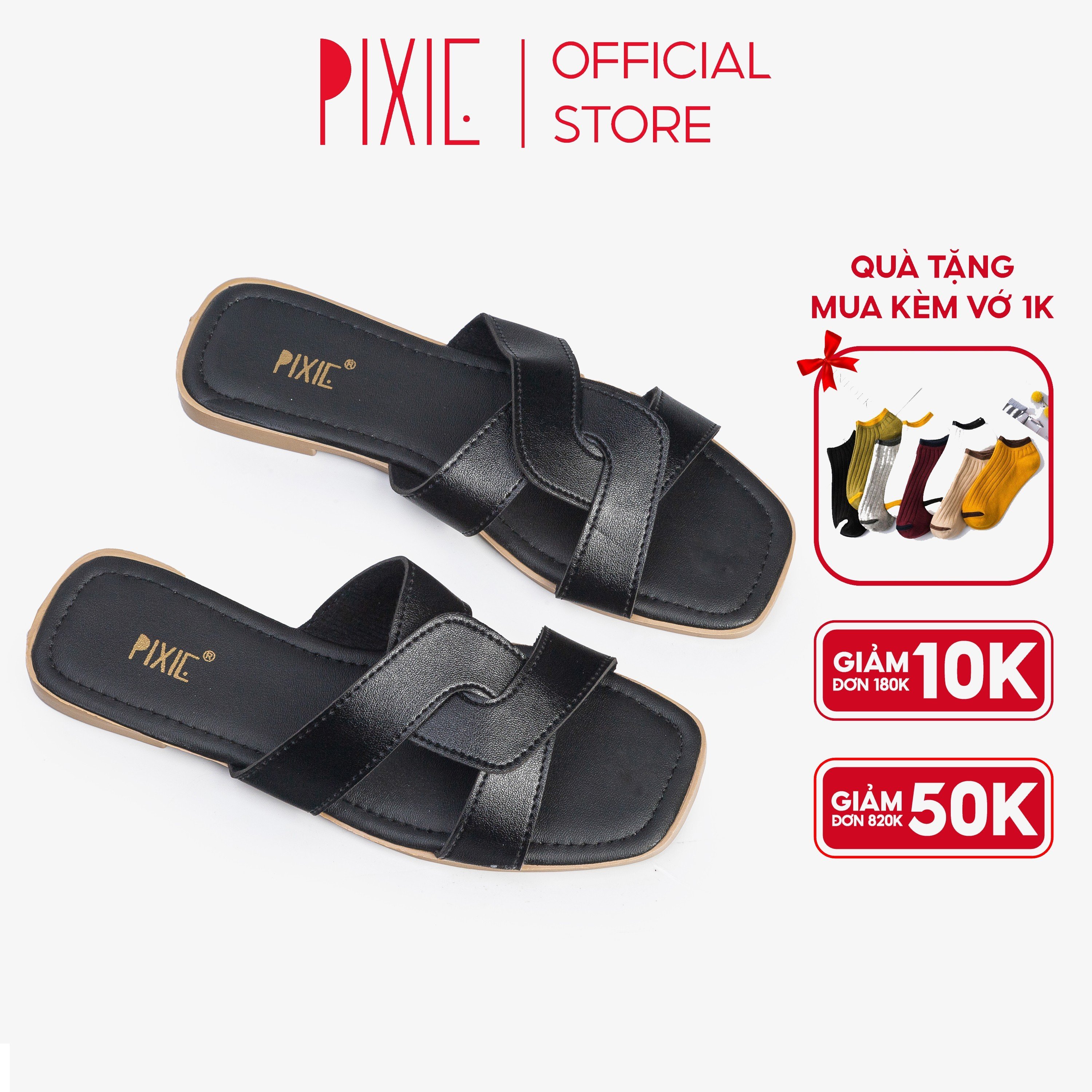 Dép bệt quai đan chéo pixie h105