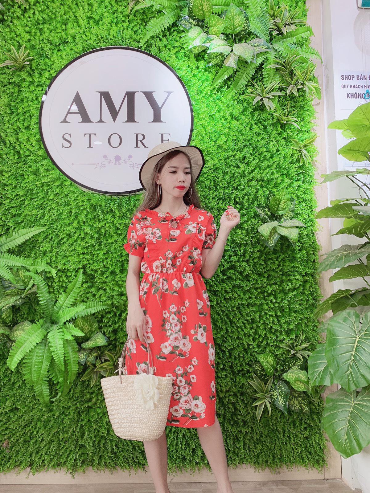 (Ảnh thật) Đầm Hoa Váy Hoa Cột Nơ Dễ Thương