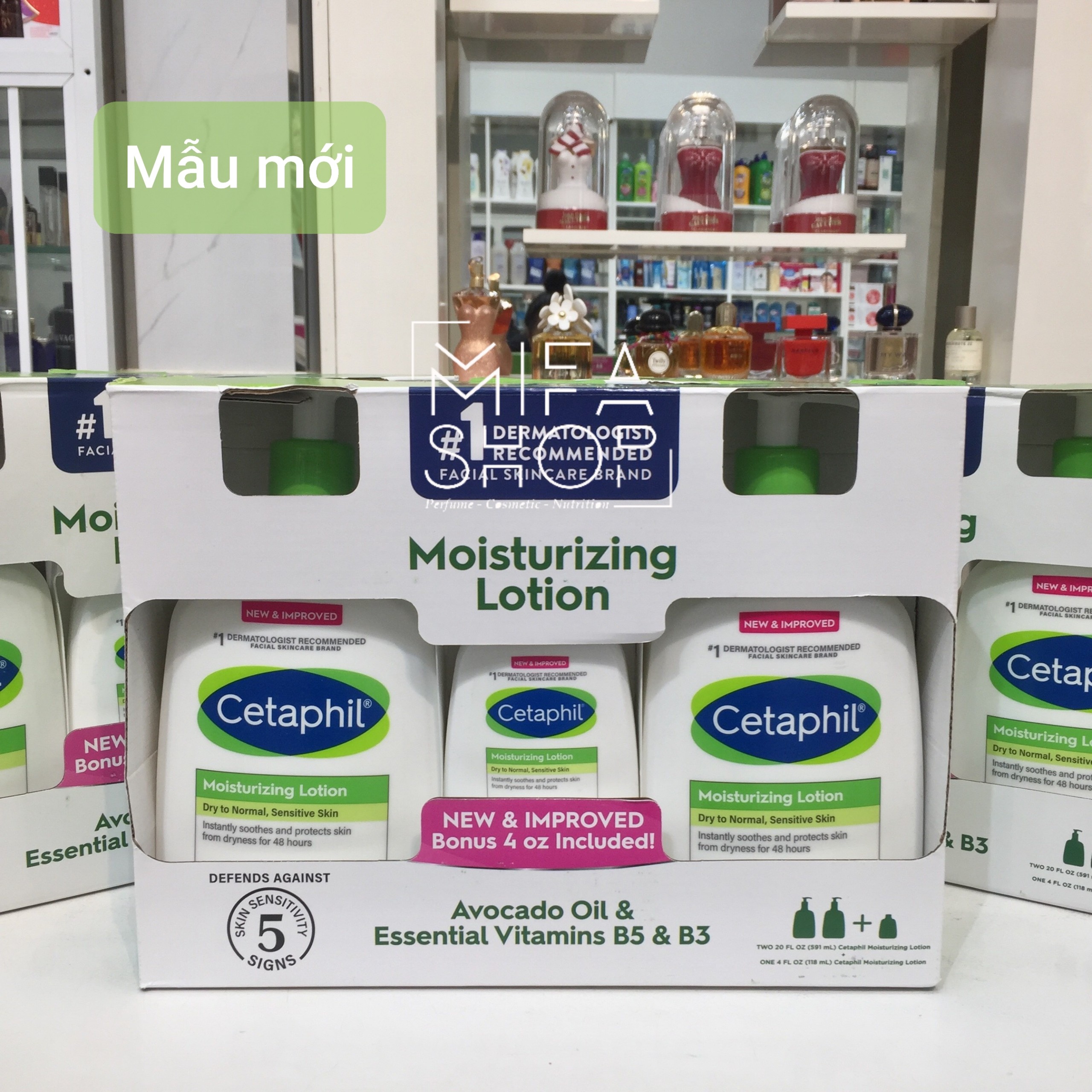 Bộ dưỡng thể cetaphil 2x 591ml mini 118ml