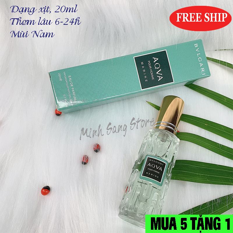 [HCM]COMBO 2 CHAI NƯỚC HOA NAM CHIẾT PHÁP AQUA 20ML