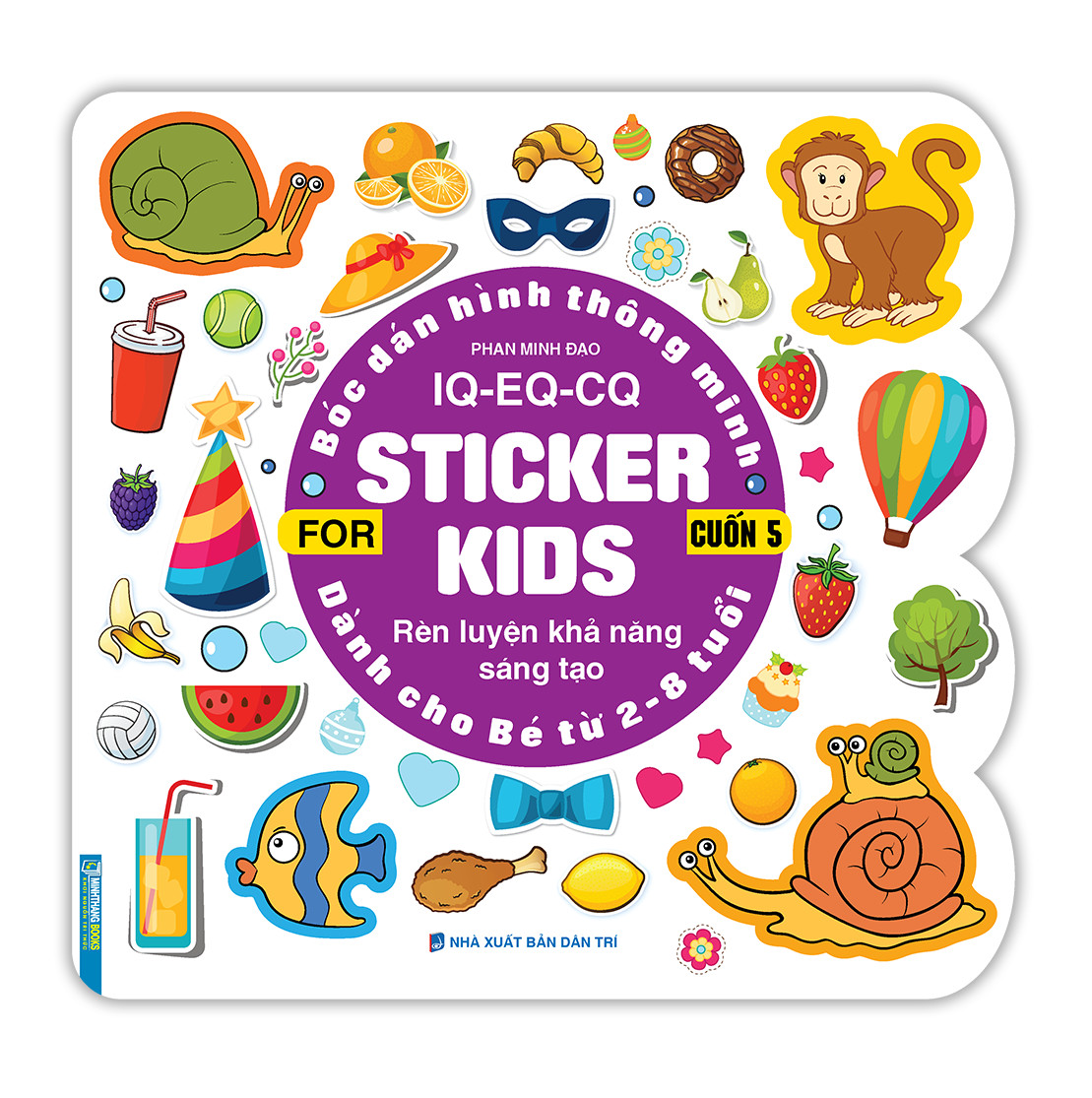 Bóc dán hình thông minh iq - eq - cq - sticker for kids cuốn 5