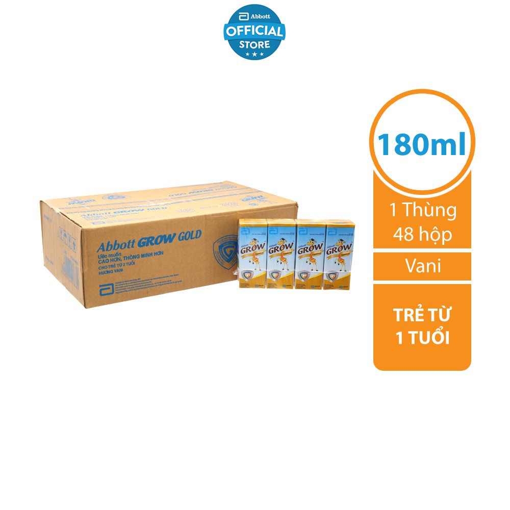 Thùng 48 hộp sữa nước abbott grow gold 180ml/ hộp