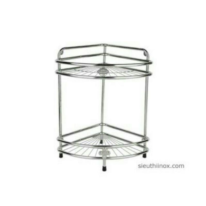 kệ góc inox 2 tầng và 3 tầng