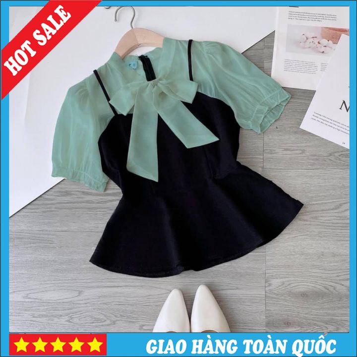 Áo Thắt Nơ PEPLUM Bigsize Cực Xinh Nha