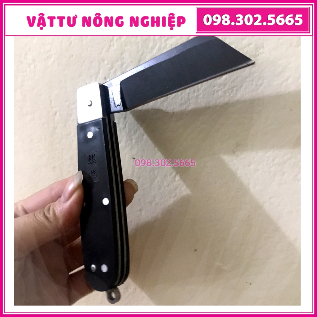 Dao chiết ghép cành thép đen cán gấp, lưỡi thép đen sắc bén, siêu bền