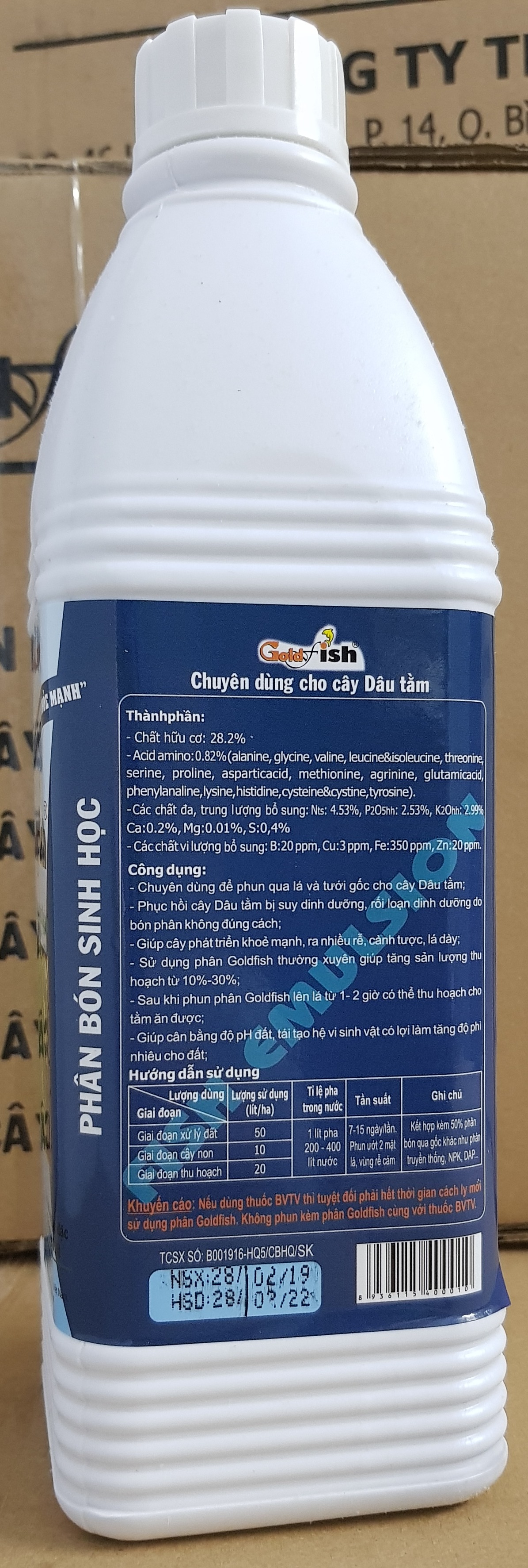Phân bón Sinh học Goldfish dành cho cây Dâu Tằm