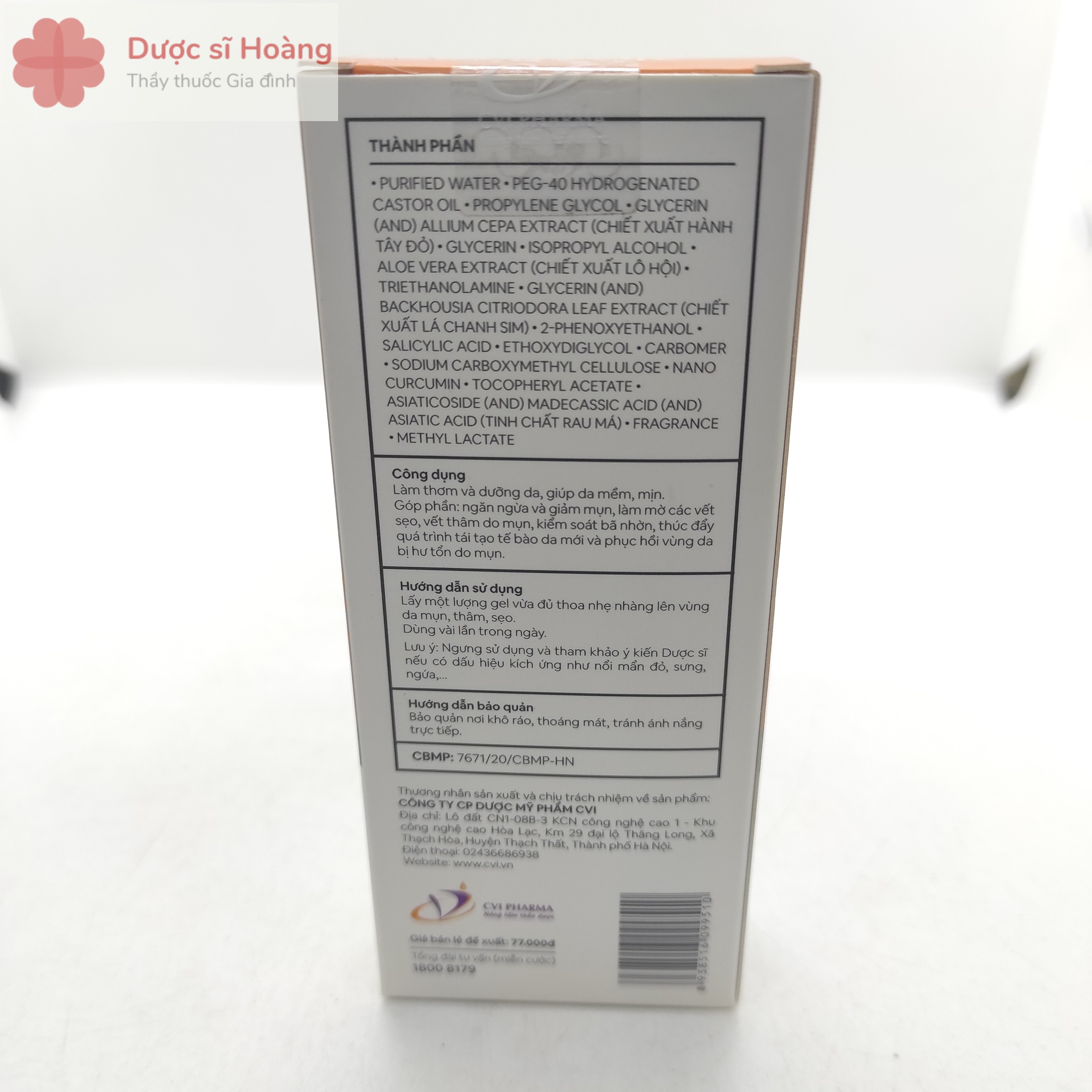 Gel Ngừa Mụn Nano Nghệ Decumar Advanced 20gr