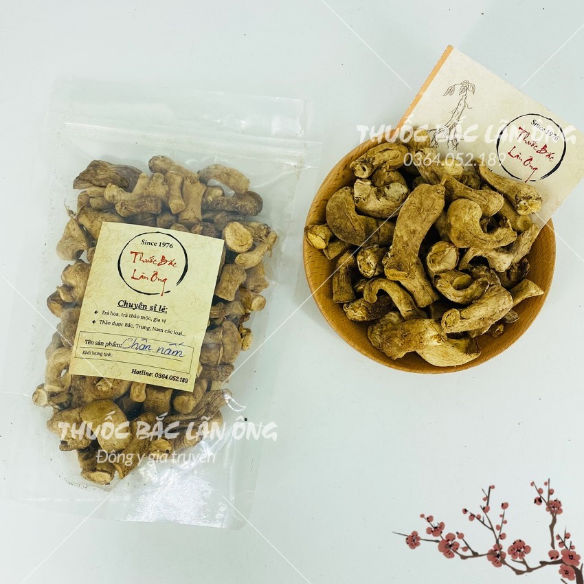 Chân nấm hương khô 100g, châm nấm to, thơm, sạch, dùng làm ruốc, chà bông, nấu món chay, thơm ngon