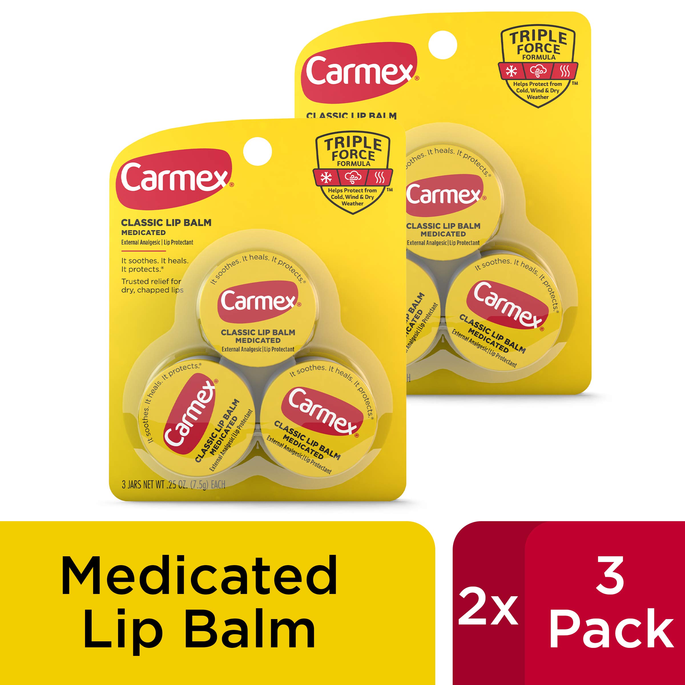 [HCM]COMBO VỈ 3 HỦ SON DƯỠNG MÔI CAO CẤP CARMEX MỸ