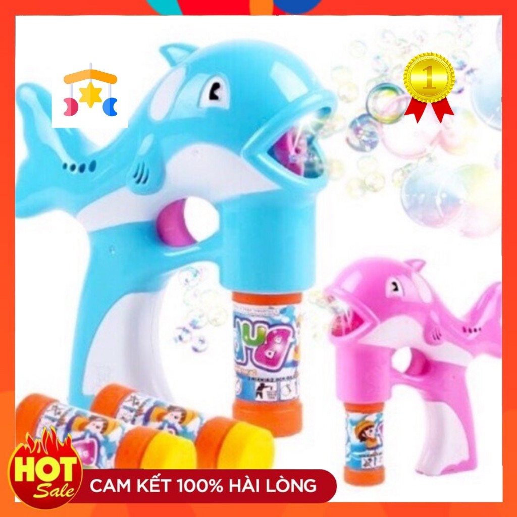 [HCM]Đồ Chơi Súng Bắn Bong Bóng Xà Phòng Hình Cá Heo Dành Cho Bé