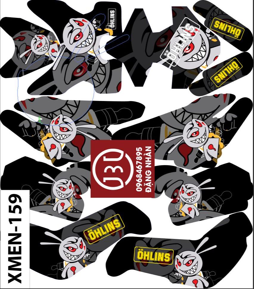 tem trùm xe điện-xe máy-xmen 159