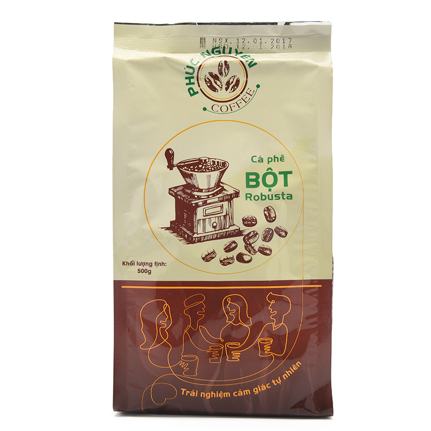 Cà phê nguyên chất Robusta (bột) gói 500g
