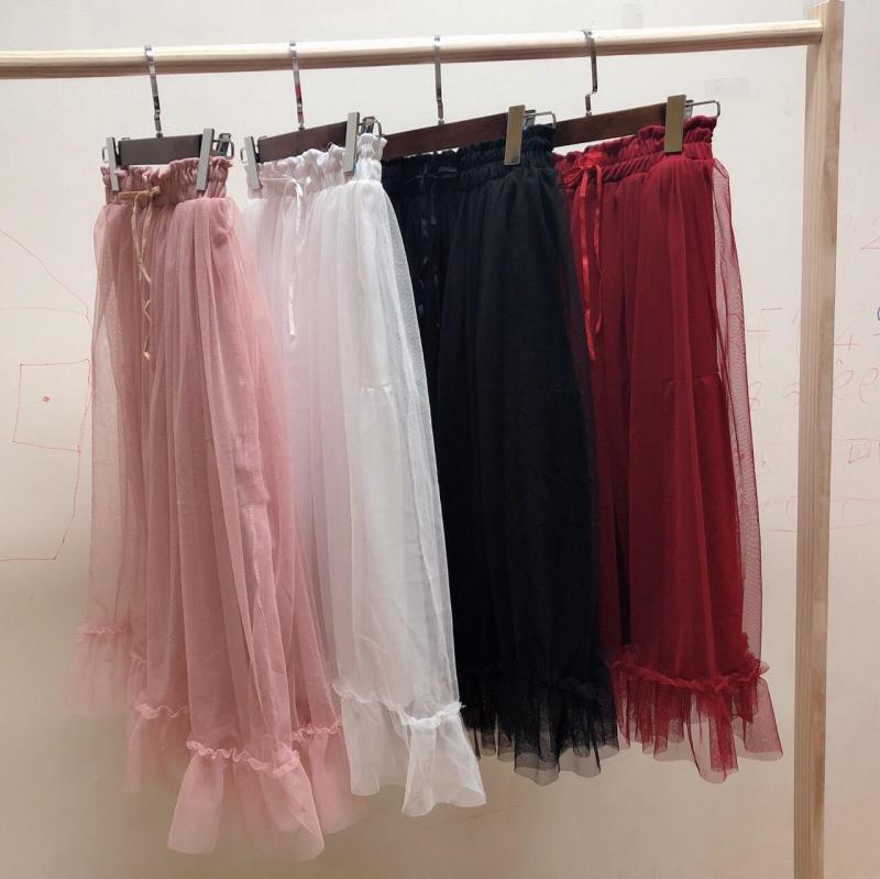Váy lưới đuôi cá xu hướng 2020 - MIN Boutiques - Ảnh thật - Lưng thun