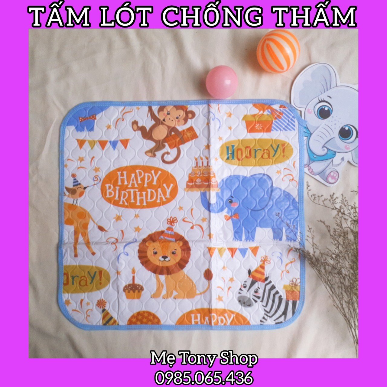 Tấm Lót Chống Thấm Thay Đồ Cho Bé