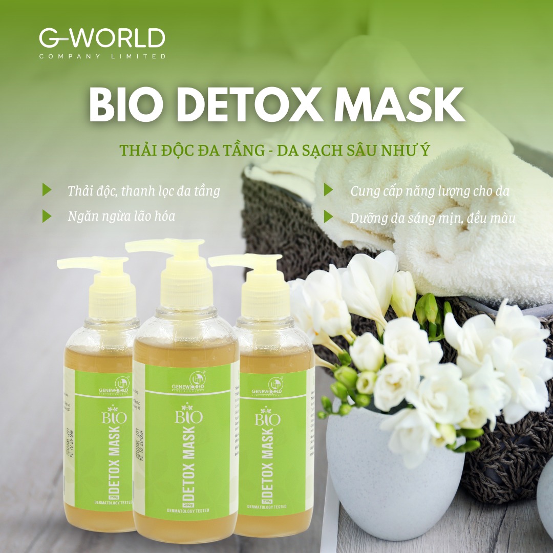 [HCM]BIO DETOX MASK - MẶT NẠ THẢI ĐỘC DA, LÀM SẠCH DA 250G [GENWORLD CHÍNH HÃNG]
