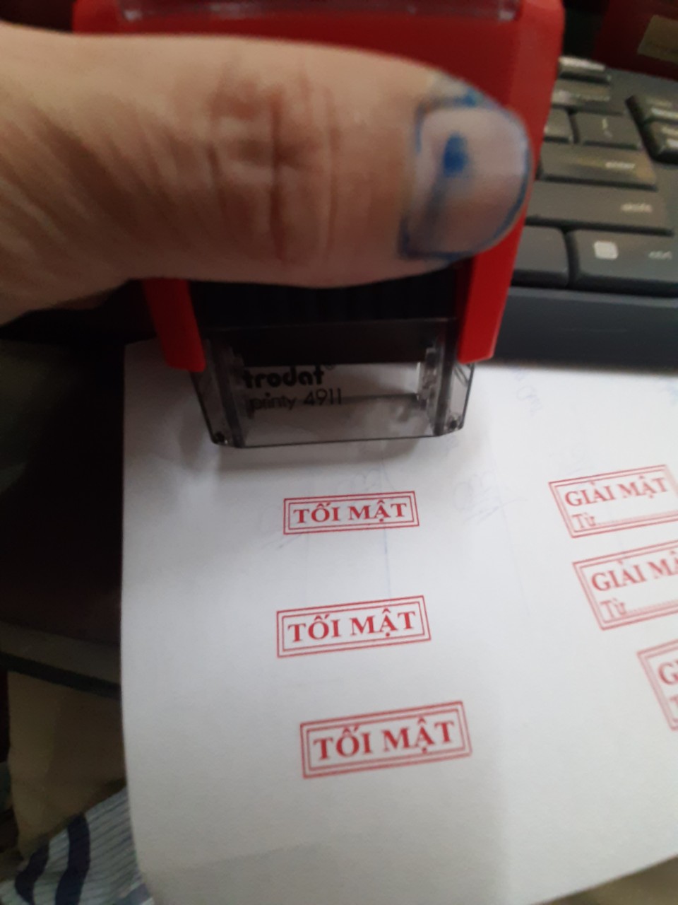 Con dấu TỐI MẬT (Chuẩn thông tư 24 BCA)