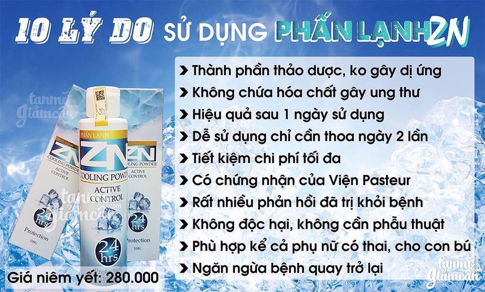 PHẤN LẠNH KHỮ MÙI CƠ THỂ ZN HOÀNG [100G]