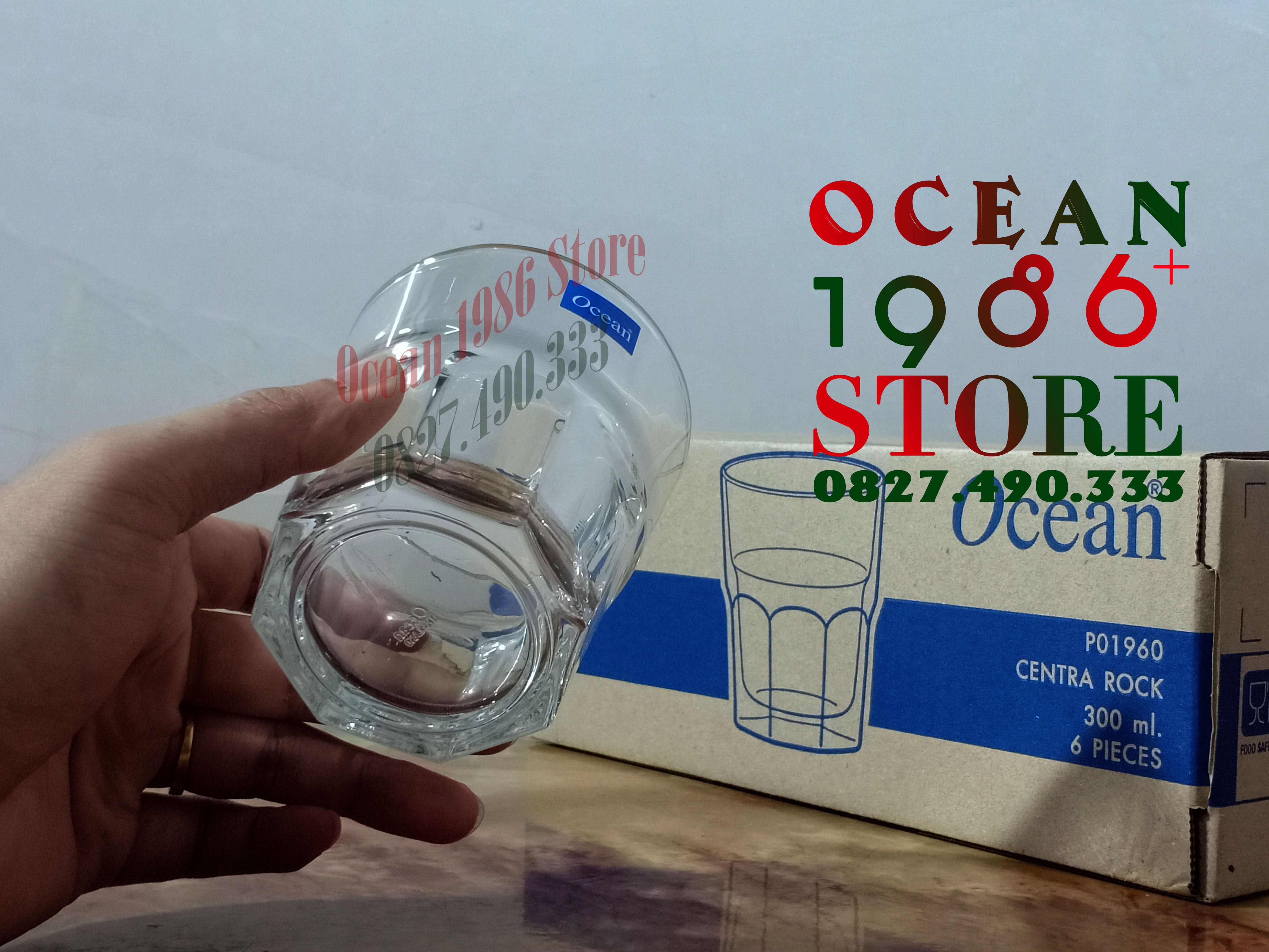 Bộ 6 Cốc Thủy Tinh Centra Rock Ocean – P01960- 300ml