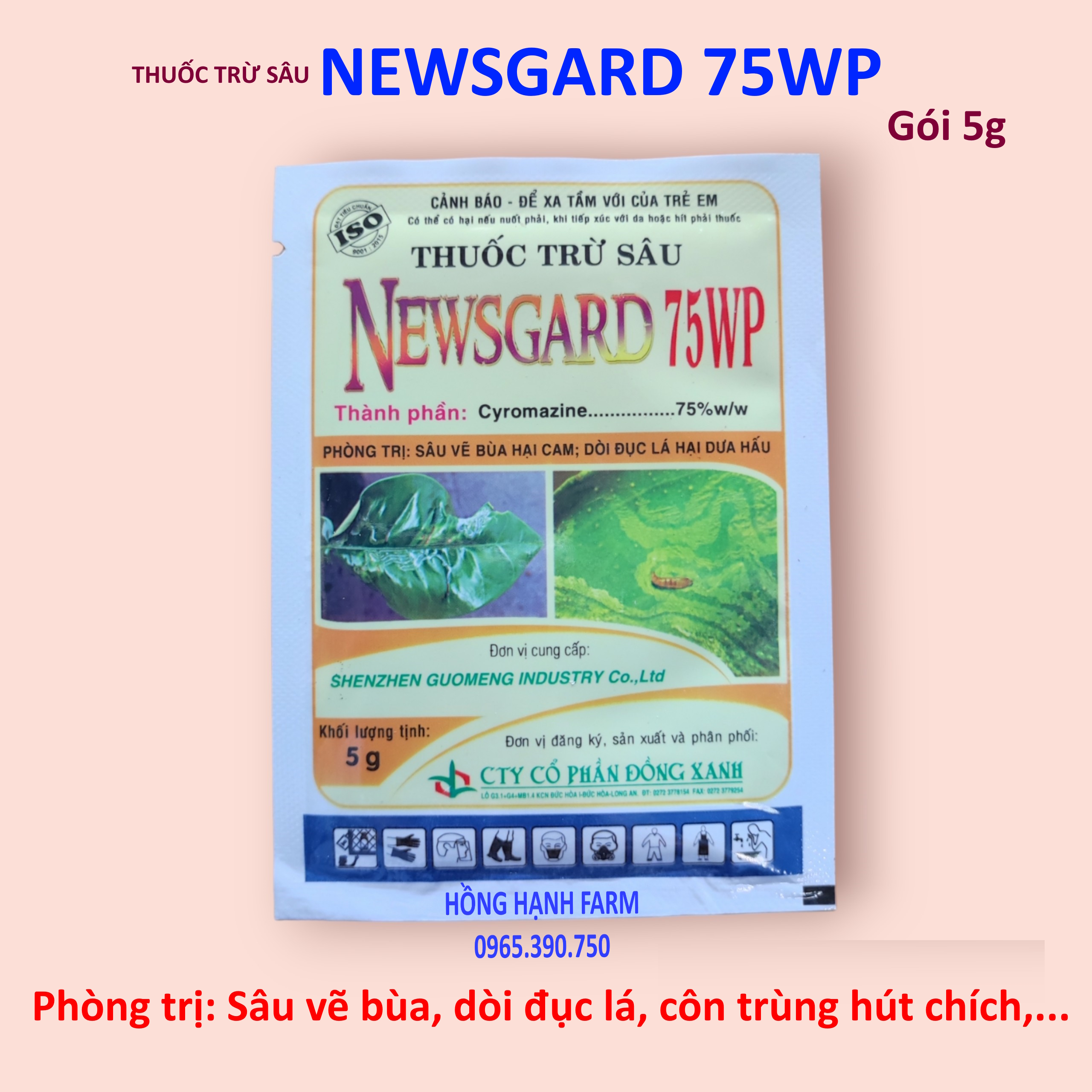 Thuốc trừ sâu newsgard 75wp . phòng trừ sâu vẽ bùa, dòi đục lá, côn trùng hút chích, bọ trĩ, rầy, rệp,...