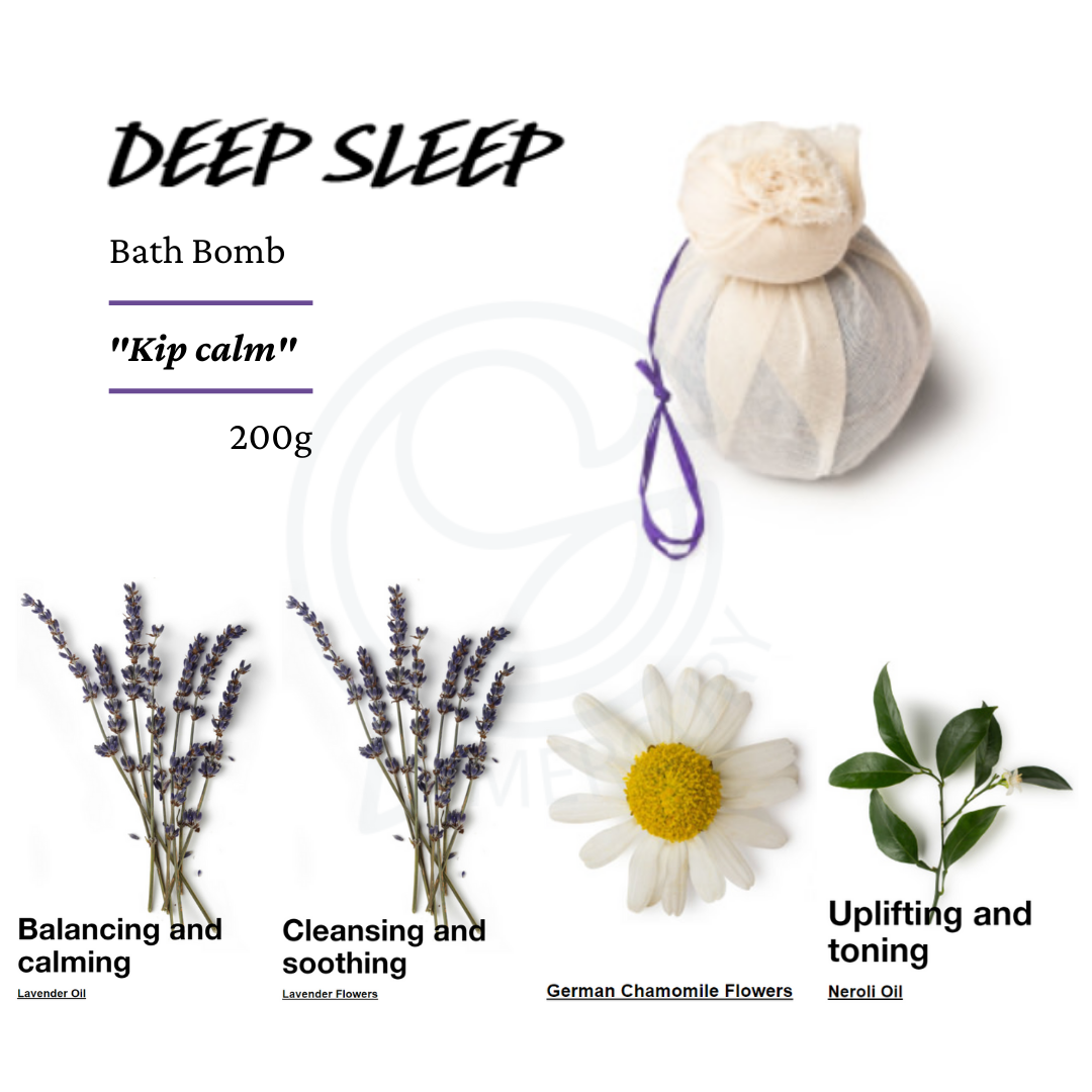 Bom sủi bồn tắm Lush - DEEP SLEEP Bath Bomb hương lavender với cánh hoa cúc và lavender khô