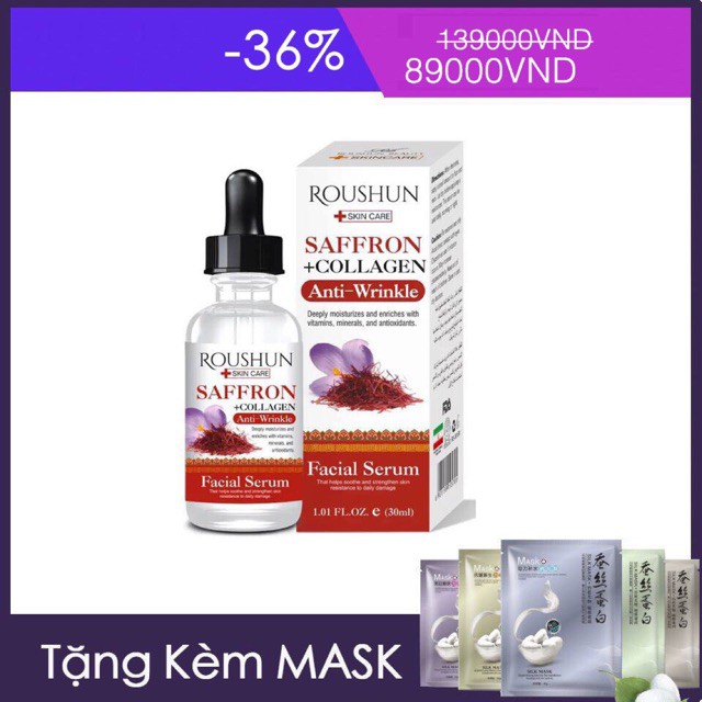 Tinh chất Safron Collagen Roushun