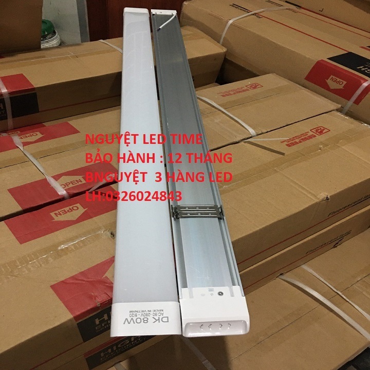ĐÈN TUÝP LED BÁN NGUYỆT ĐẦU VUÔNG 54w SIÊU SÁNG 3 HÀNG LED