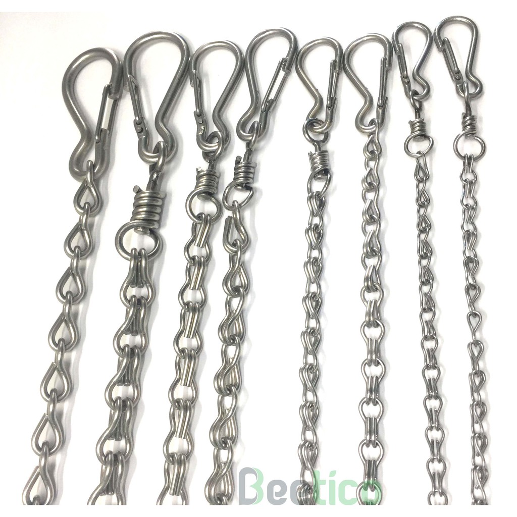 [HCM]DÂY XÍCH INOX VUÔNG HÀN HÀN 2 MÓC