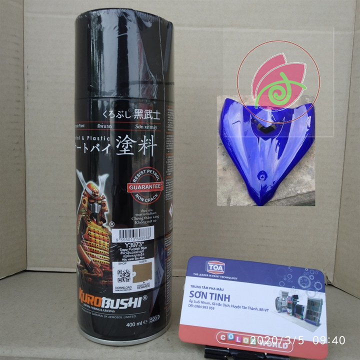 3973 sơn xịt samurai màu xanh gp yamaha exciter y3973