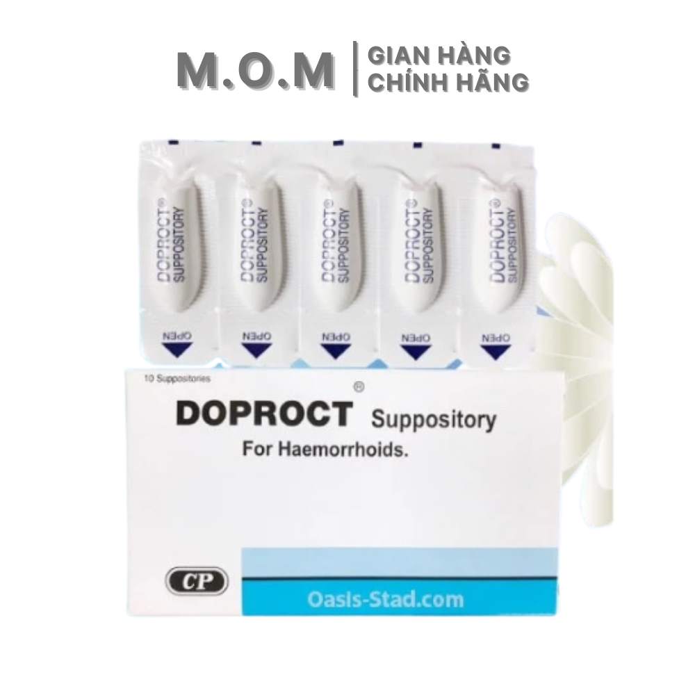 Viên Đặt Trĩ Doproct Suppository Thái Lan [10 Viên]
