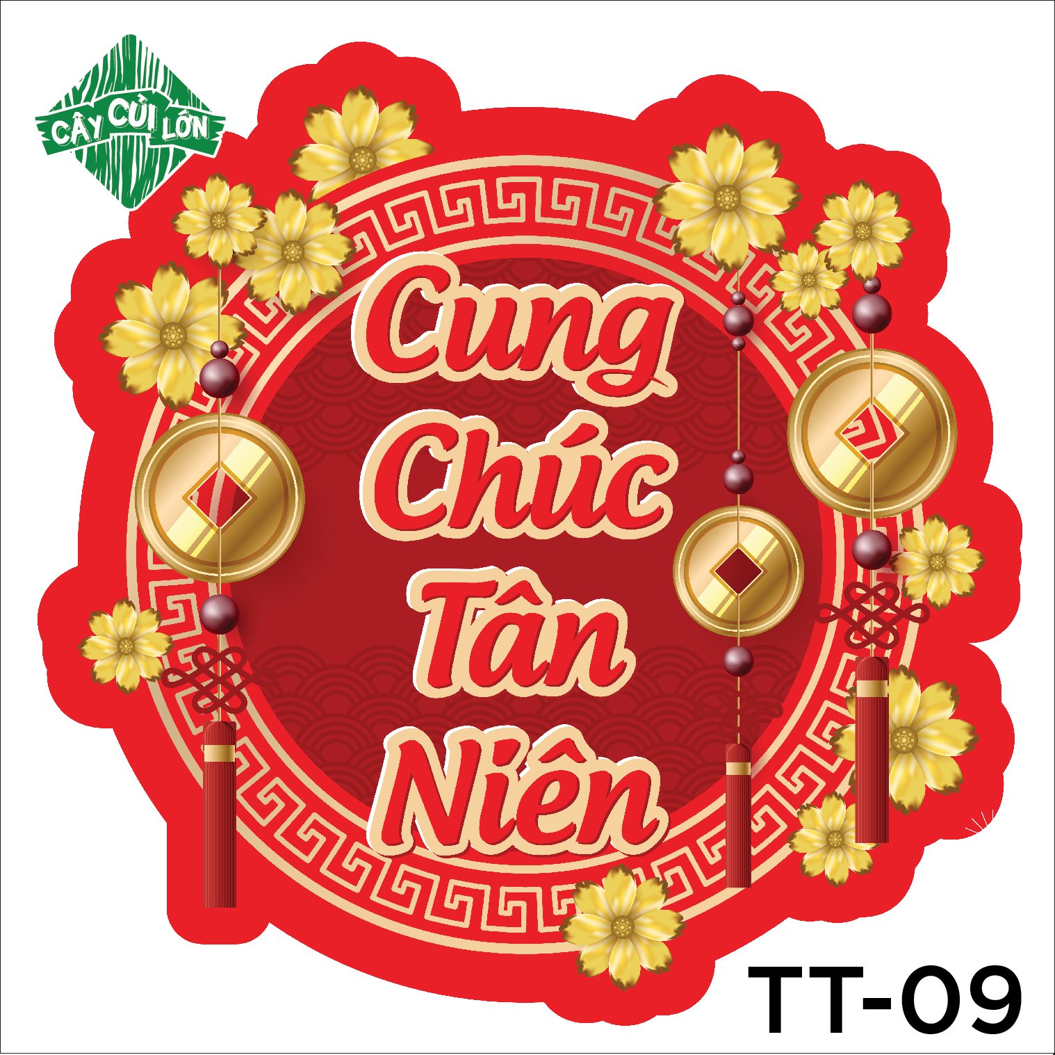 SET 10 TẤM TEM TẾT 8.5X8.5CM