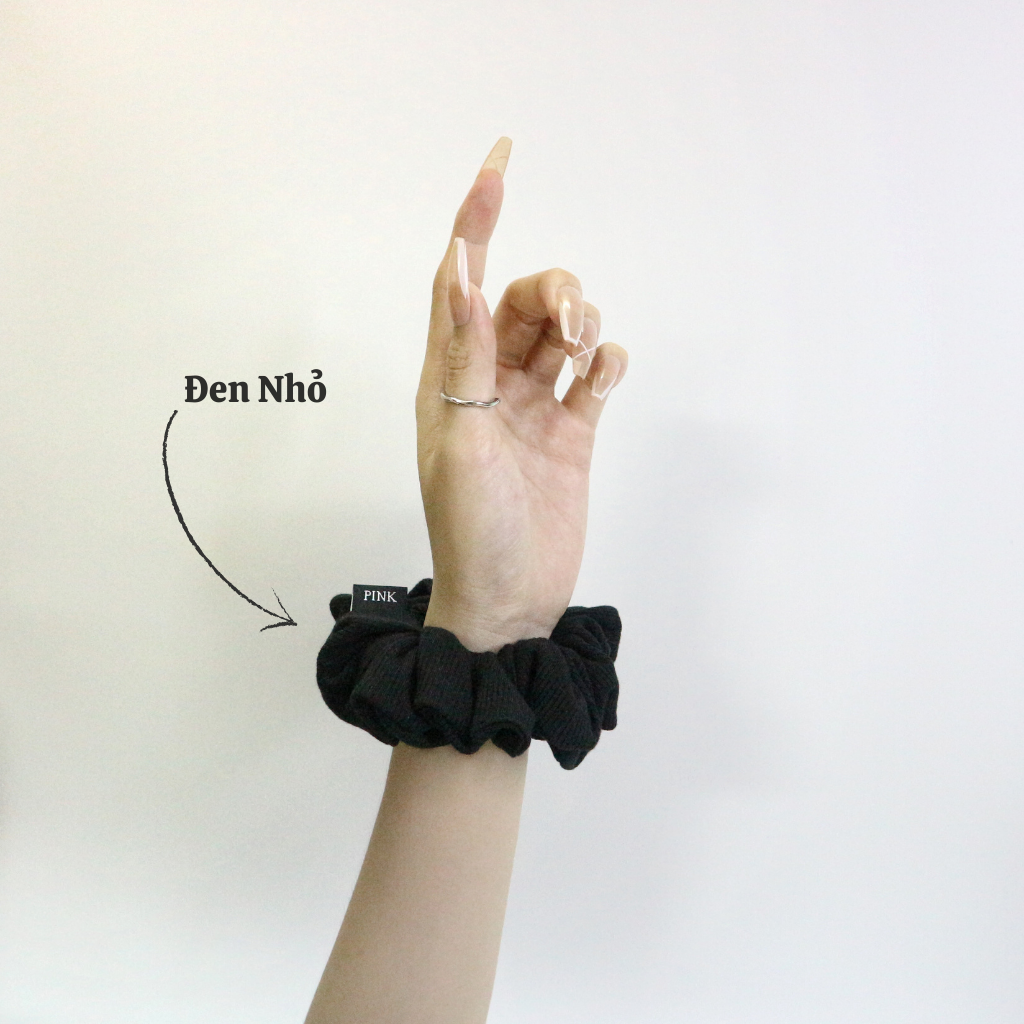 Scrunchies Dây Cột Tóc Thun Gân.